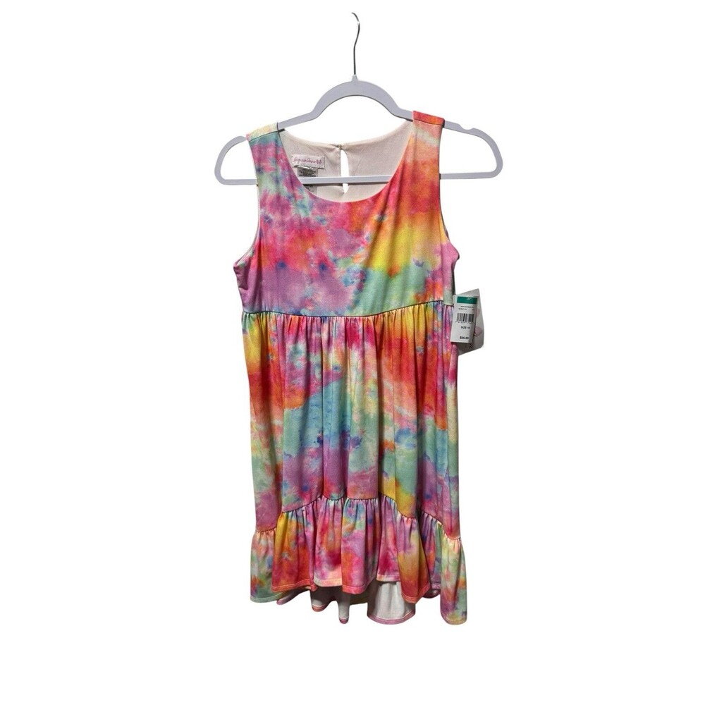 Bonnie Jean Girl’s Tie/Dye Sleeveless High/Low Dress NWT Size 16